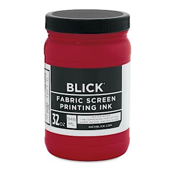 Open in modal - Blick Water-Base Acrylic Textile Screen Printing Ink - Burgundy, Quart