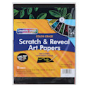 Now You See It Scratch and Reveal Art Paper - Rainbow Splash, Pkg of 12 Sheets