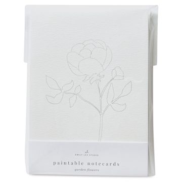 Open in modal - Emily Lex Studio Garden Flowers Paintable Notecards - 5' x 7", Pkg of 8, front of packaging
