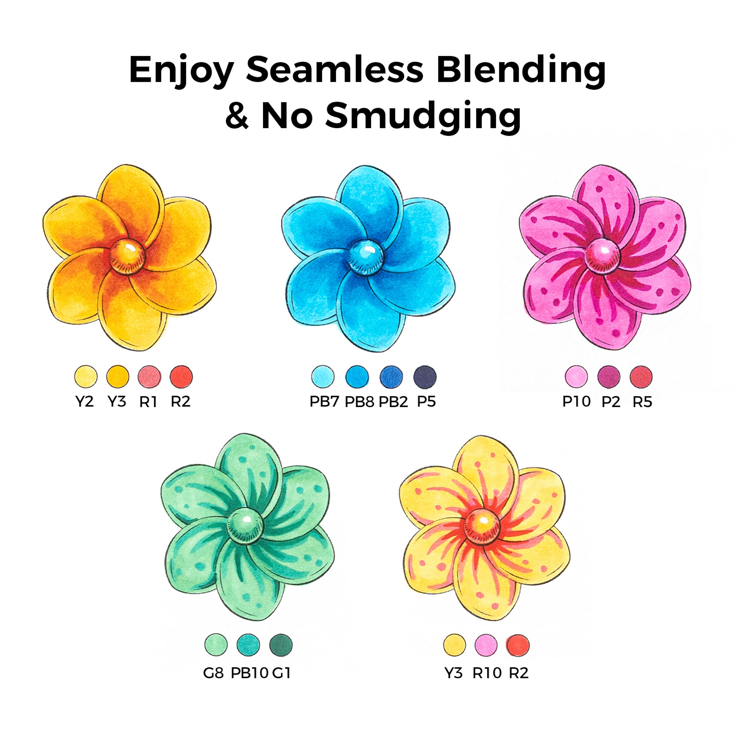 Ohuhu Honolulu B Dual Tip Marker Sets - Set of 216, Assorted