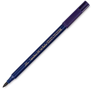 Open in modal - Yasutomo FabricMate Dye Ink Markers - Midnight Blue with cap off