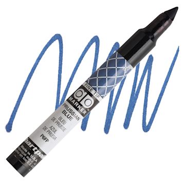 Open in modal - Chartpak Fine Tip Ad Marker - Prussian Blue marker and swatch