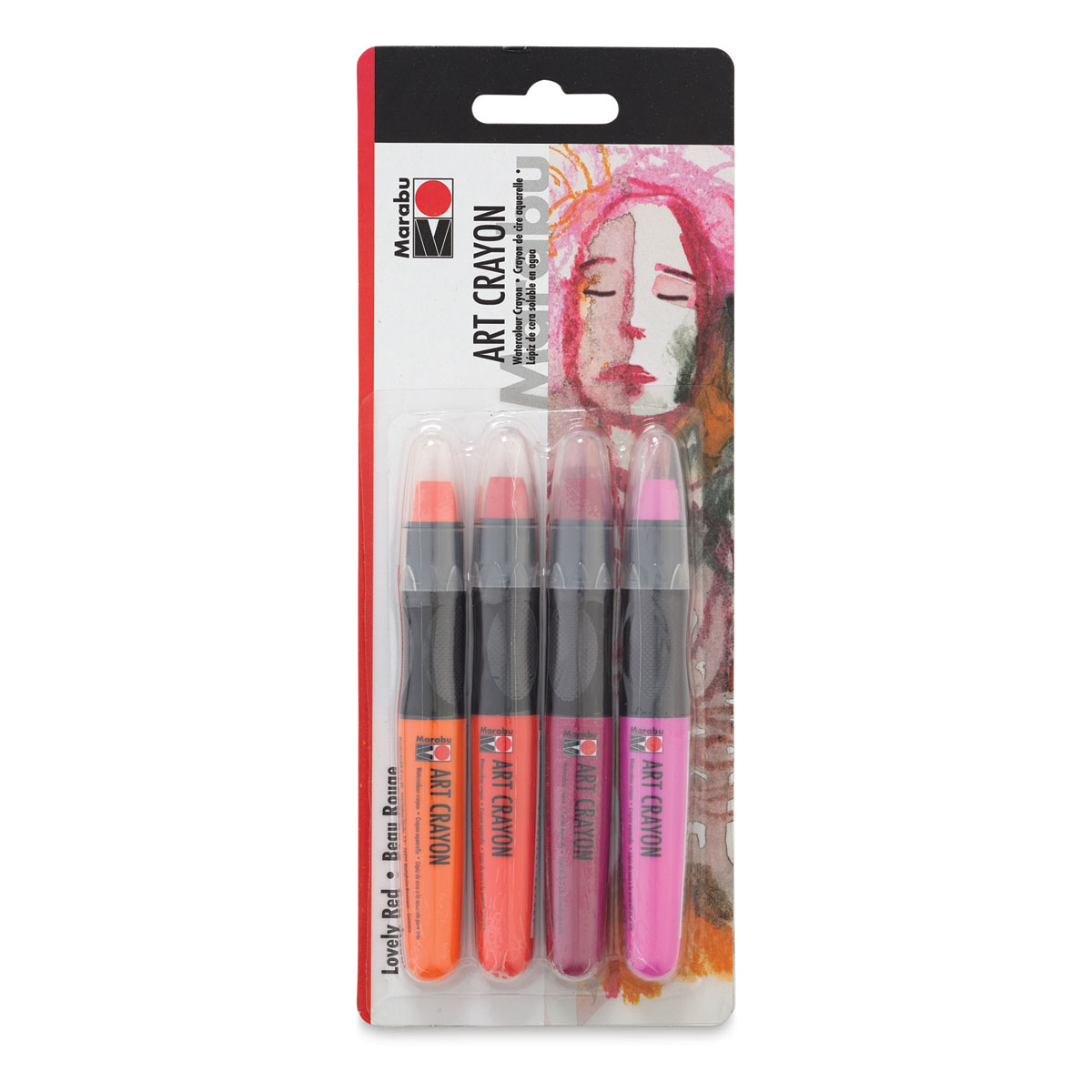 Marabu Watercolor Crayons Set - 26 Buttery Smooth Art Crayons - Ignite Your Imagination with Vivid Water Soluble Crayons for Mixed Media Journals 