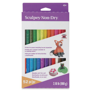 Sculpey EZ Shape Modeling Clay - Front view of package of 52 Assorted clay colors