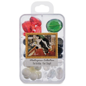 John Bead Masterpiece Collection Glass Bead Box - The Birthday/Marc Chagall (Front of packaging)