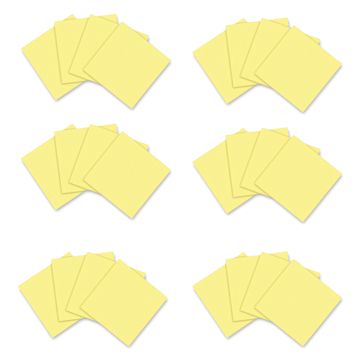 Open in modal - Post-it Recycled Super Sticky Notes - Canary Yellow, 3" x 3", Pkg of 24, fanned out