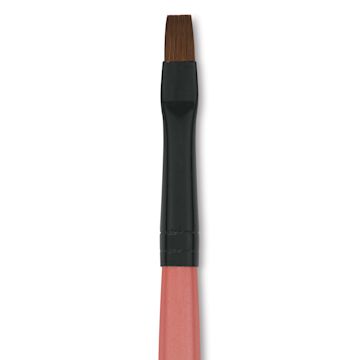 Open in modal - Dynasty Water Lily Watercolor Brush - Short Handle, Bright, Size 4, close-up