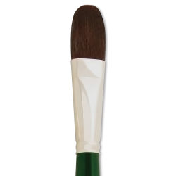 Silver Brush Ruby Satin Synthetic Brush - Filbert, Size 12, Long Handle