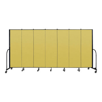 Screenflex Portable Room Dividers - 6 ft, Yellow, 7 Panel
