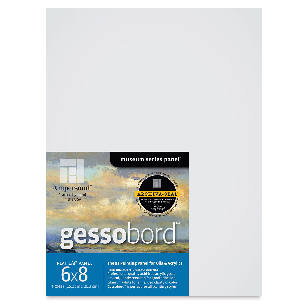 Ampersand Art Supply GBS0608 Gessobord 1/8 inch Flat 6x8 3pk