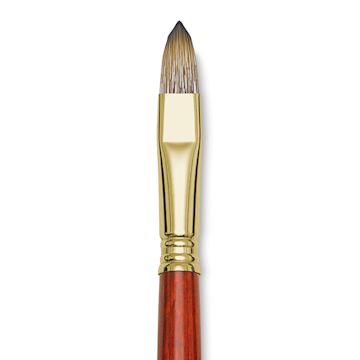 Open in modal - Blick Master Synthetic Brush - Filbert, Long Handle, Size 12, close-up