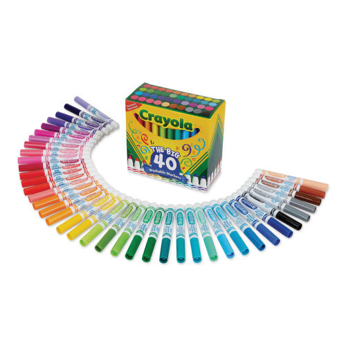 Crayola Ultra-Clean Washable Marker Set - Classic Colors, Thin Line, Set of  8