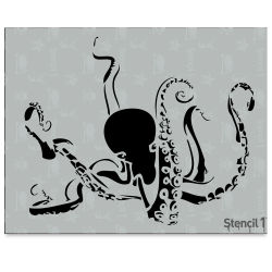 Stencil1 Stencil - Octopus, 8-1/2'' x 11''