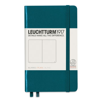 Leuchtturm1917 Blank Hardcover Notebook - Pacific Green, 3-1/2" x 6"