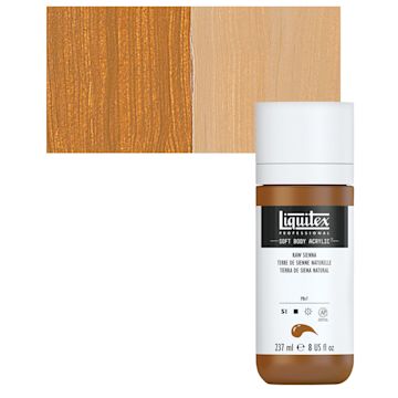 Open in modal - Liquitex Soft Body Artist Acrylic - Raw Sienna, 237 ml and swatch