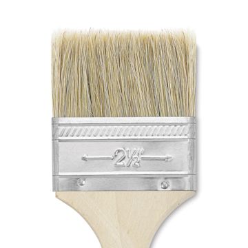 Open in modal - Blick Economy White Bristle Brush - Gesso, 2 1/2" close up