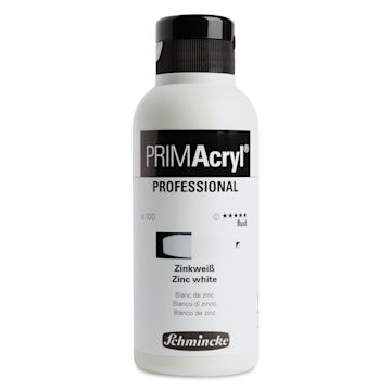 Open in modal - Schmincke Primacryl Professional Fluid Acrylic - Zinc White, 250 ml bottle