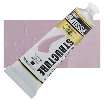 Open in modal - Matisse Structure Paint - Ash Pink, 75 ml tube and swatch