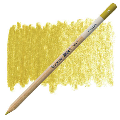 Bruynzeel Design Pastel Pencil - Yellow Brown 29 (swatch and pencil)
