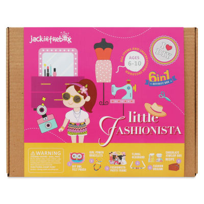 JackInTheBox 6-in-1 Activity Box Kit - Little Fashionista (front of box)