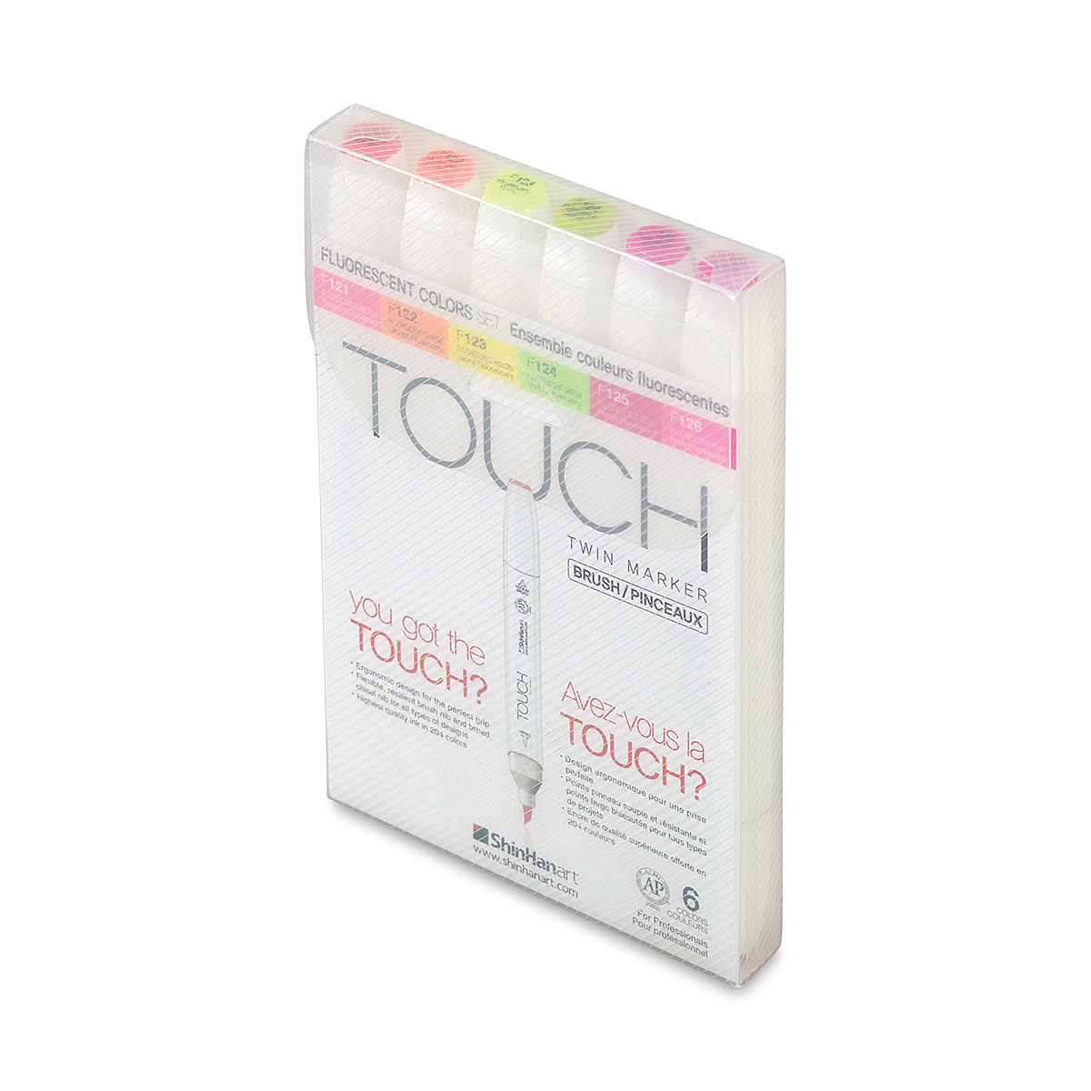 Shinhan Art Touch Twin Brush 1200613 Main Colors 6-Piece Marker Set