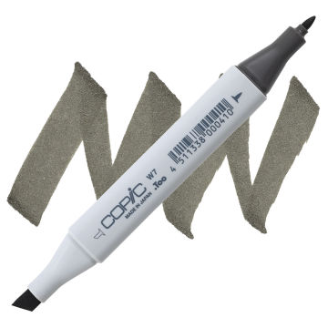 Copic Classic Marker - Warm Gray W-7 swatch and marker