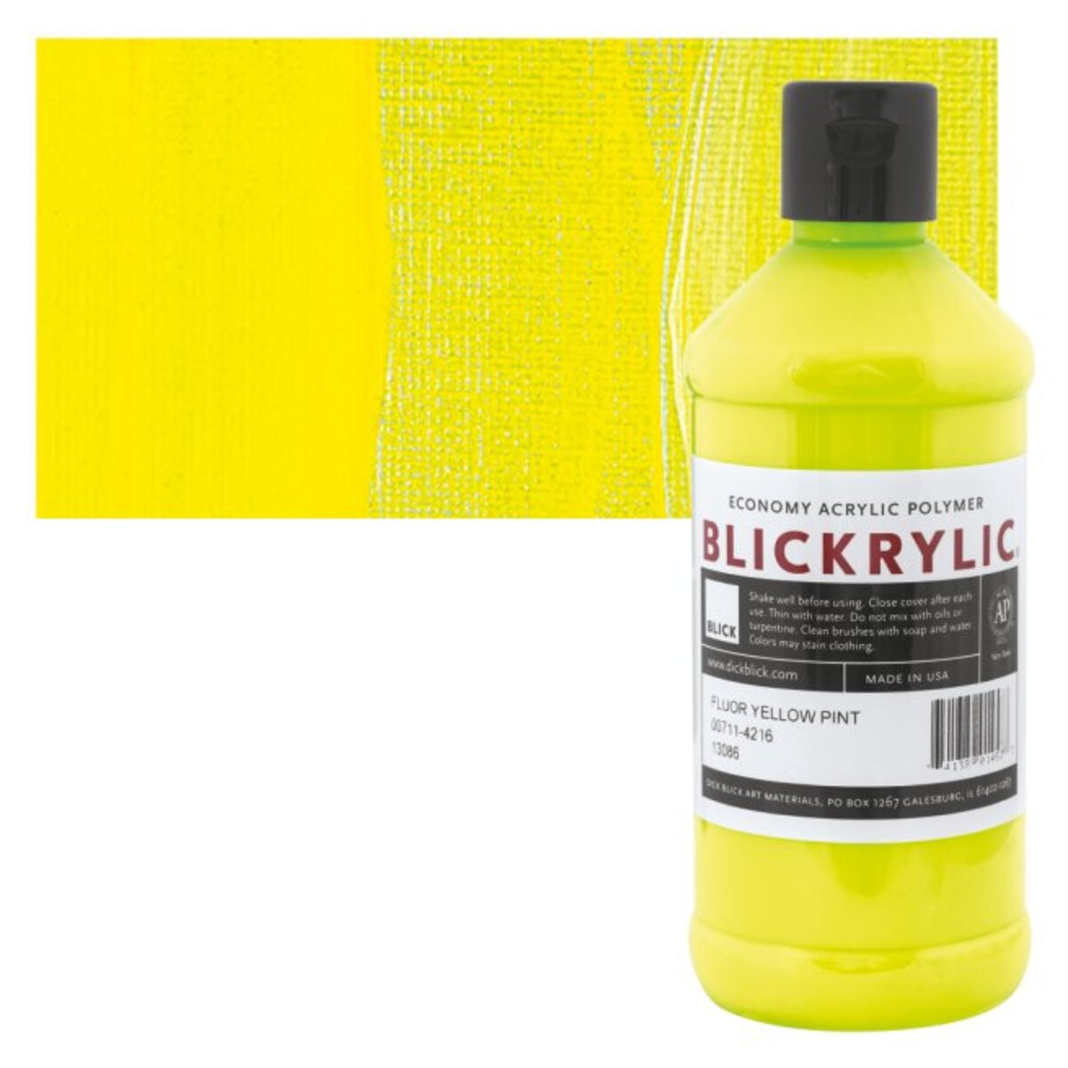 Blickrylic Student Acrylics - Fluorescent Colors, Set of 6, 2 oz Bottles