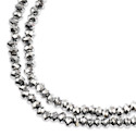 John Bead Crystal Lane Rondelle Bead Strands - Silver, Opaque, Iris, 7"