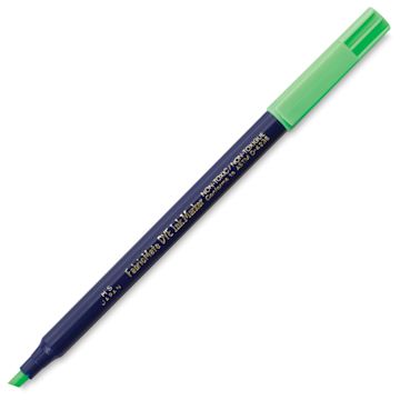 Open in modal - Yasutomo FabricMate Dye Ink Marker - Lime Squeeze, Chisel Tip, Marker with cap off