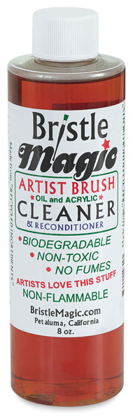 Oil and acrylic brush cleaner