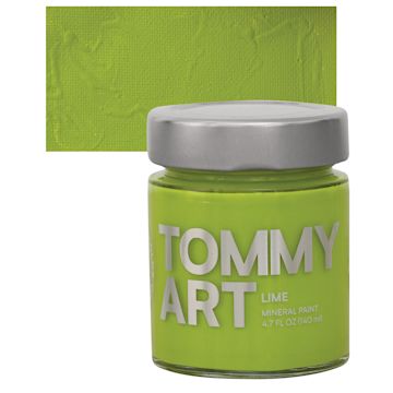 Open in modal - Tommy Art Mineral Paint - Lime, 140 ml jar and swatch