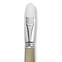 Escoda Perla Toray White Synthetic Brush - Bright, Long Handle, Size 20