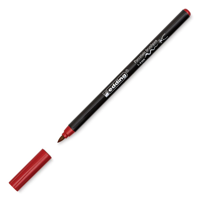 Penna Per Porcellana Edding - Set 6 Colori Punta Pennello 1-4mm