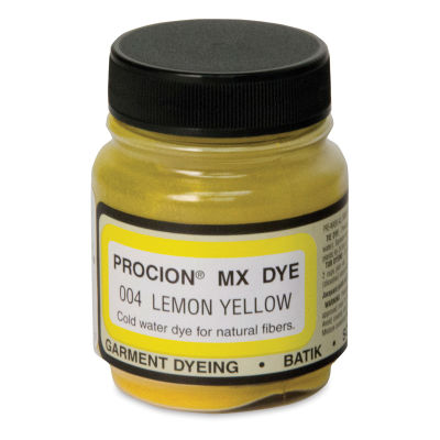 Jacquard Procion MX Fiber Reactive Cold Water Dye - Lemon Yellow, 2/3 oz jar