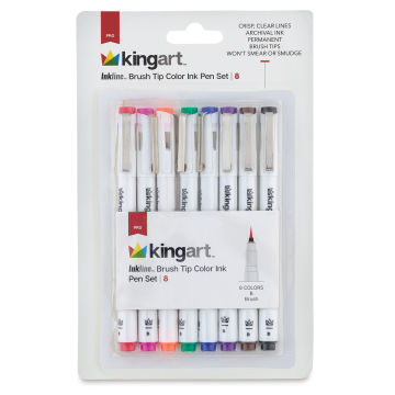 Kingart Inkline Fine Line Pen Set 6/Pkg - Black