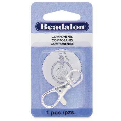 Beadalon Badge Clip - Silver Plated, 38 mm, 1 piece