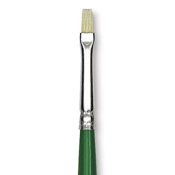 Open in modal - Blick Economy White Bristle Brush - Bright, Size 0 close up