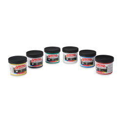 Speedball Fabric Screen Printing Ink - Starter Set, Set of 6, 4 oz, Jars (Out of packaging)
