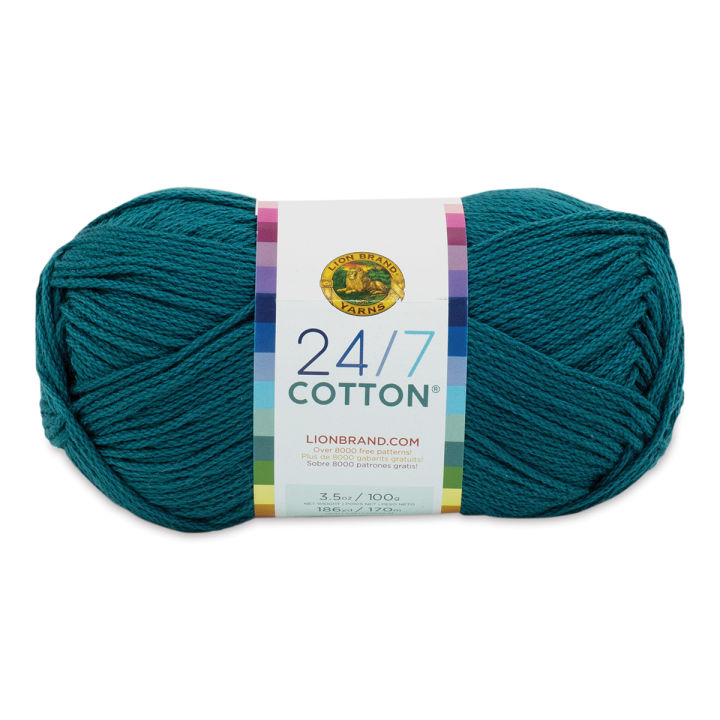 Lion Brand 24/7 Cotton Yarn - Dragonfly, 186 yards | BLICK Art Materials