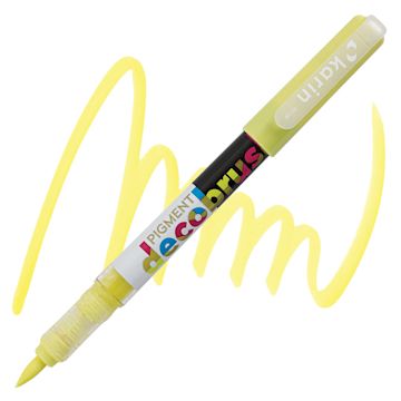 Open in modal - Karin Pigment Decobrush Marker - Pastel Yellow marker and swatch