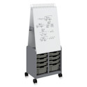Smith Systems Cascade Spiral Noteboard Unit - Platinum, and Totes, No Doors
