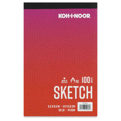 Koh-I-Noor Sketch Pad - 5-1/2" x 8-1/2", Tapebound, 100 Sheets, front cover