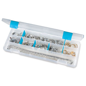 ArtBin ArtBin Tarnish Inhibitor Box - Extra Large, Translucent (shown with lid partially open, jewelry not included)