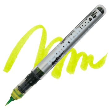 Open in modal - Karin Realbrush Pro Marker - Sulphur Yellow, swatch and marker