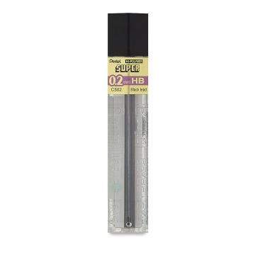 Pentel Hi-Polymer Lead Refill - 0.2 mm, Black, HB, Pkg of 12