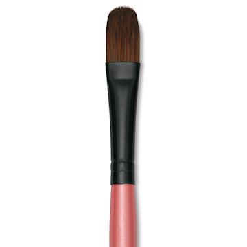 Open in modal - Dynasty Water Lily Watercolor Brush - Short Handle, Filbert, Size 12, close-up