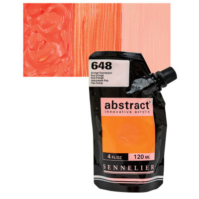 Sennelier Abstract Acrylic - Fluorescent Orange, 120 ml pouch