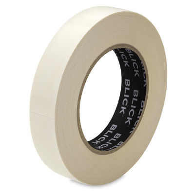 Blick Double Coated Paper Tape - Upright roll of tape showing core