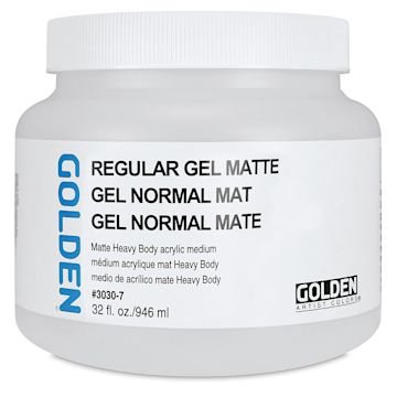 Open in modal - Golden Regular Acrylic Gel Medium - Matte, 32 oz jar