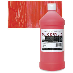 Blickrylic Student Acrylics - Fluorescent True Red, Quart